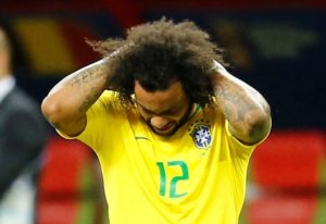Marcelo lamenta eliminação do Brasil para a Bélgica. Foto: Jonathan Campos/Gazeta do Povo