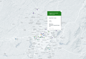 Mapa de entrega de produtos orgânicos sob encomenda no Paraná