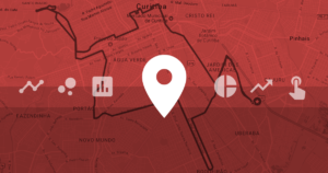 Mapa da caravana de natal Coca-Cola no Paraná