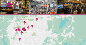 Mapa das Vilas Gastronômicas de Curitiba