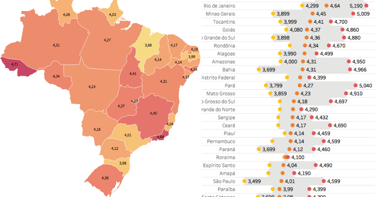 Mapa Da Gasolina No Brasil Preços Por Estado Infográficos Gazeta Do Povo 
